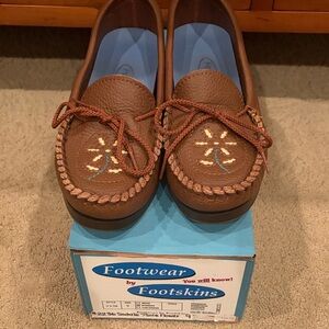 Authentic Leather Women's Brown Moccasins